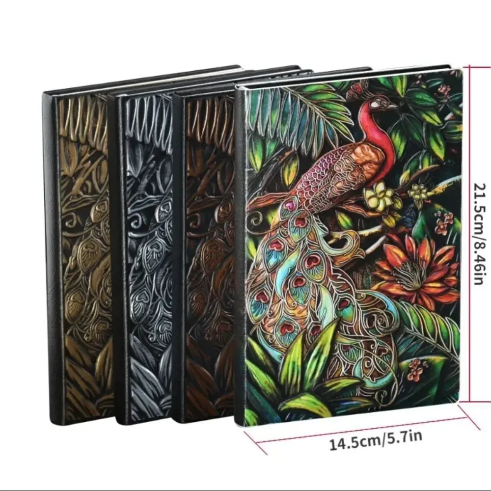 Embossed Peacock journal notebook